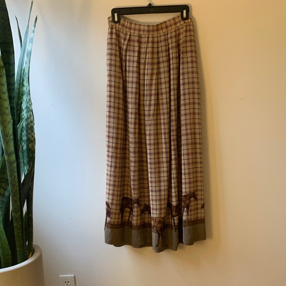 Vintage Orvis 100% silk equestrian skirt